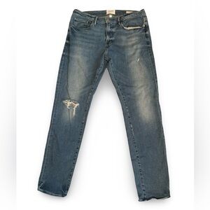 Frame Denim Men's  Size 33x32 L'Homme Slim Jeans in Channel Place Wash Zip Fly